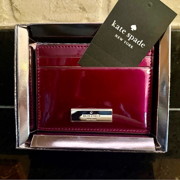 kate spade Accessories - New kate spade Metallic Purple Card Holder